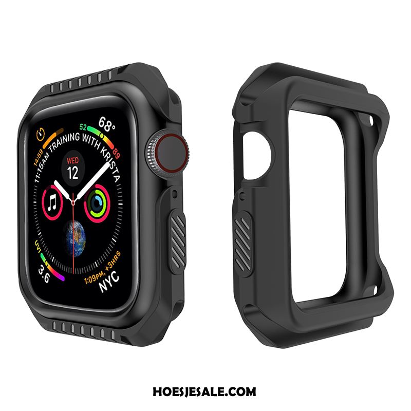 Apple Watch Series 4 Hoesje Twee Kleuren Omlijsting Sport Rood Siliconen Sale