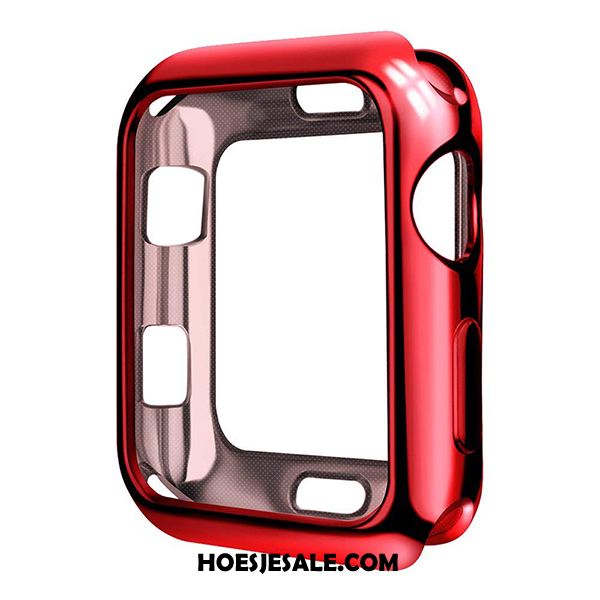 Apple Watch Series 4 Hoesje Zacht Bescherming Doorzichtig Rood Hoes Kopen