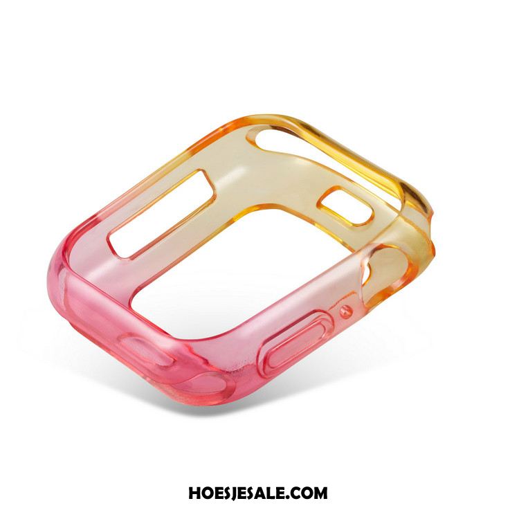 Apple Watch Series 4 Hoesje Zacht Hoes Bescherming Gekleurde Roze Goedkoop
