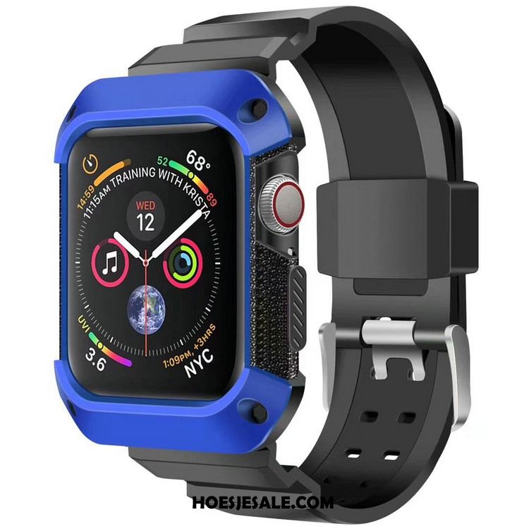 Apple Watch Series 5 Hoesje Anti-fall Bescherming Pantser Blauw Sport