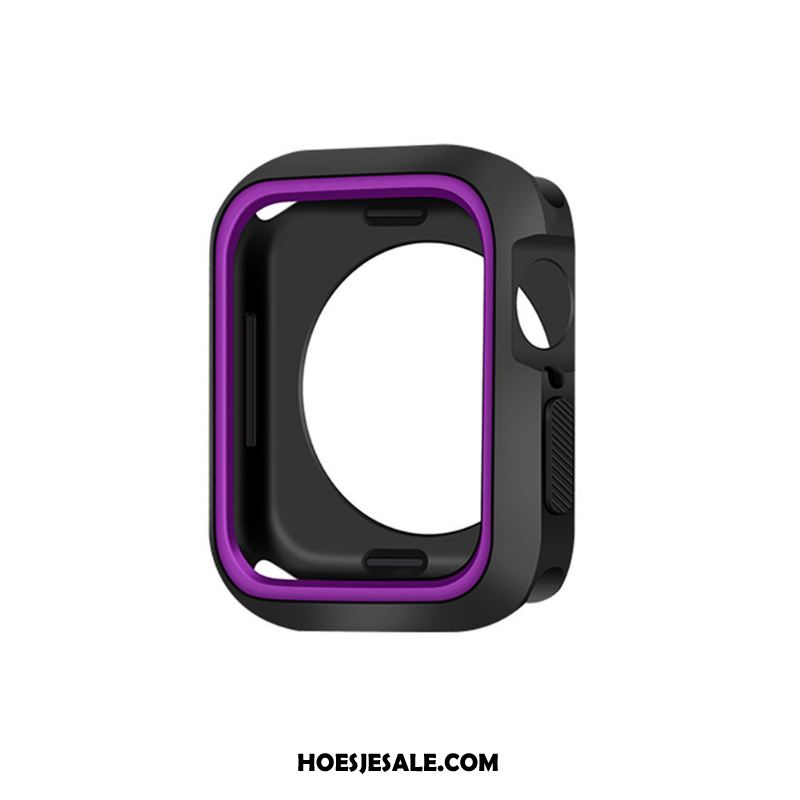 Apple Watch Series 5 Hoesje Siliconen Blauw Zacht Bescherming Korting