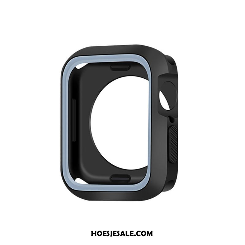 Apple Watch Series 5 Hoesje Siliconen Blauw Zacht Bescherming Korting