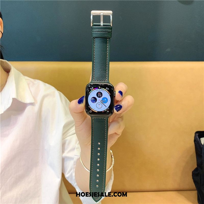 Apple Watch Series 5 Hoesje Siliconen Groen Leer Korting