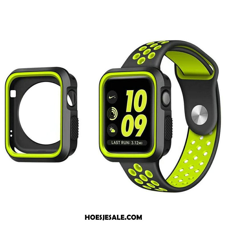 Apple Watch Series 5 Hoesje Siliconen Het Uitstralen Sport Wit Bescherming Kopen