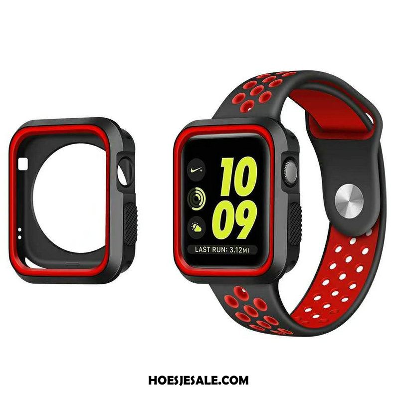 Apple Watch Series 5 Hoesje Siliconen Het Uitstralen Sport Wit Bescherming Kopen