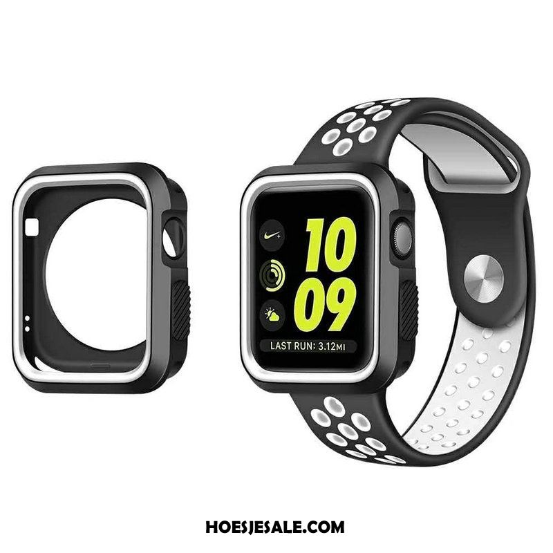 Apple Watch Series 5 Hoesje Siliconen Het Uitstralen Sport Wit Bescherming Kopen