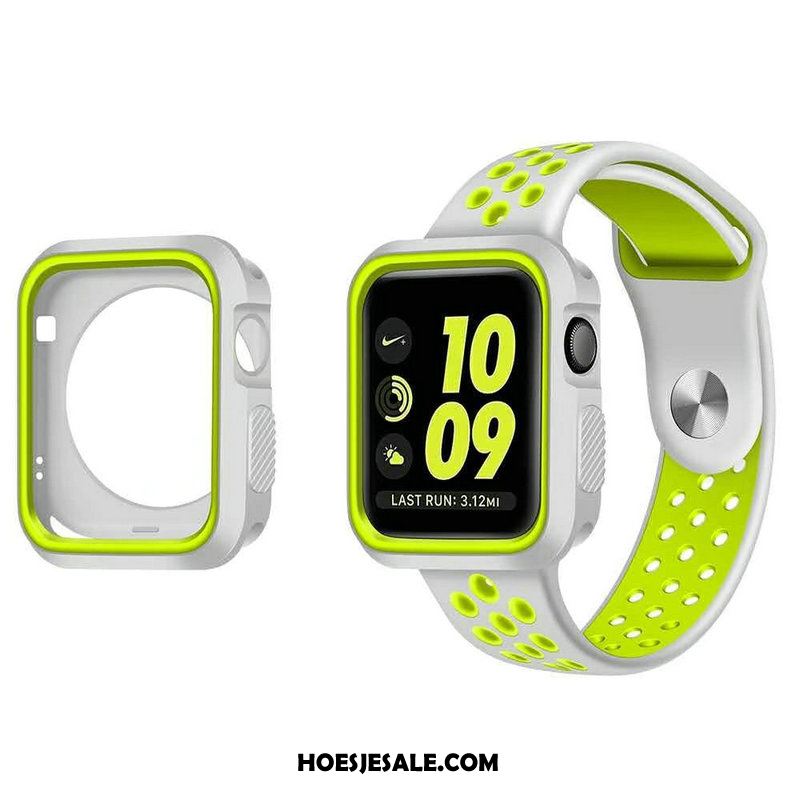 Apple Watch Series 5 Hoesje Siliconen Het Uitstralen Sport Wit Bescherming Kopen