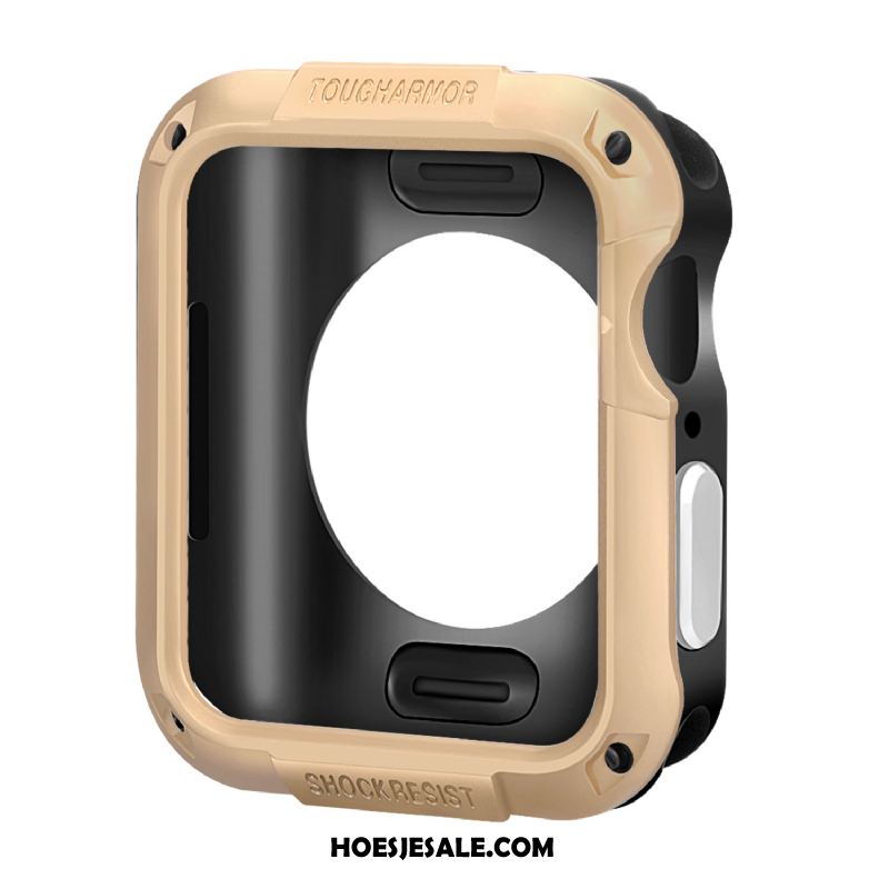 Apple Watch Series 5 Hoesje Siliconen Omlijsting Accessoires Anti-fall Oranje Sale