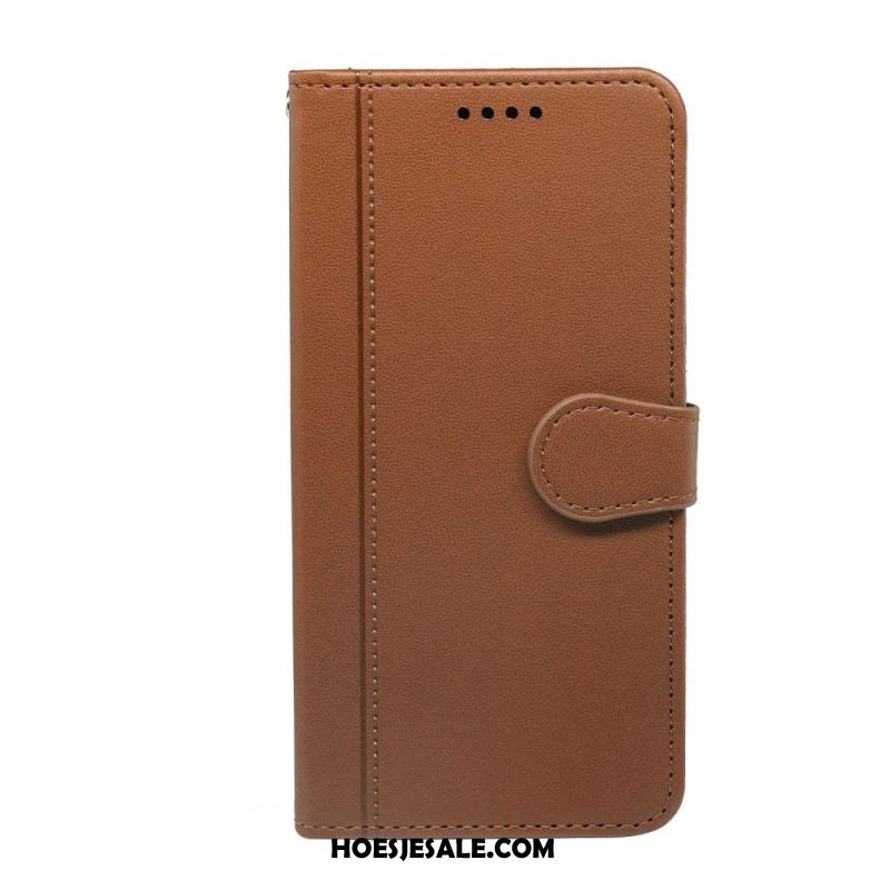 Bescherming Hoesje Oneplus 13r Portemonnee Met Bandje Met Dubbele Kaarthouder