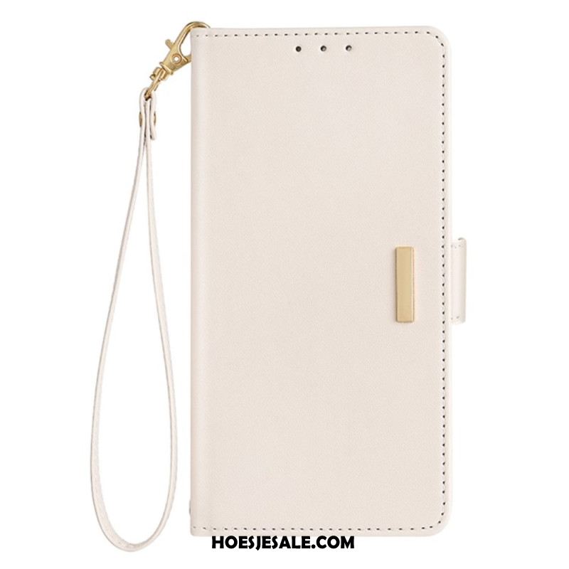 Bescherming Hoesje Oneplus Nord 5 Gouden Sluiting En Draagkoord