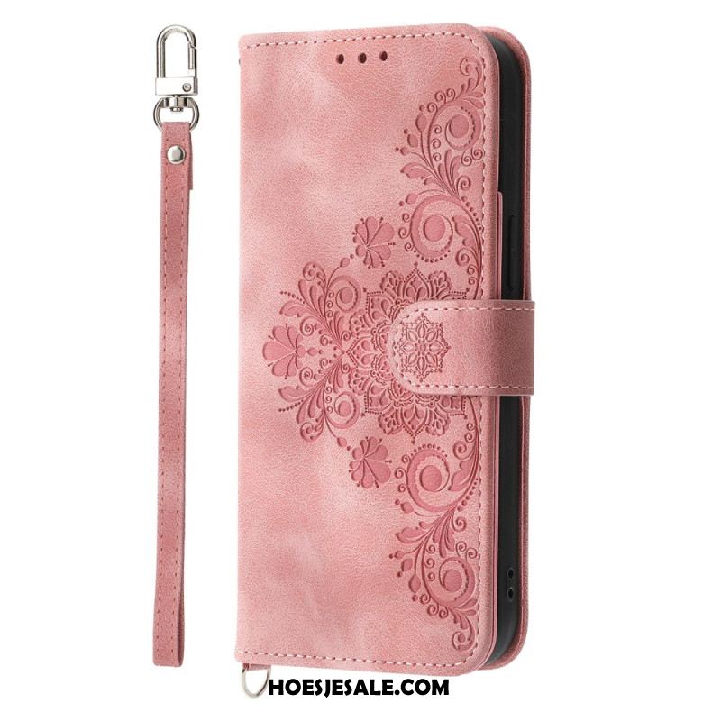 Bescherming Hoesje Oppo Reno 13 Pro 5g Bloemenpatroon Met Schouderband