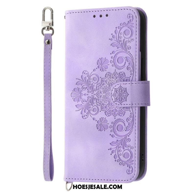 Bescherming Hoesje Oppo Reno 13 Pro 5g Bloemenpatroon Met Schouderband