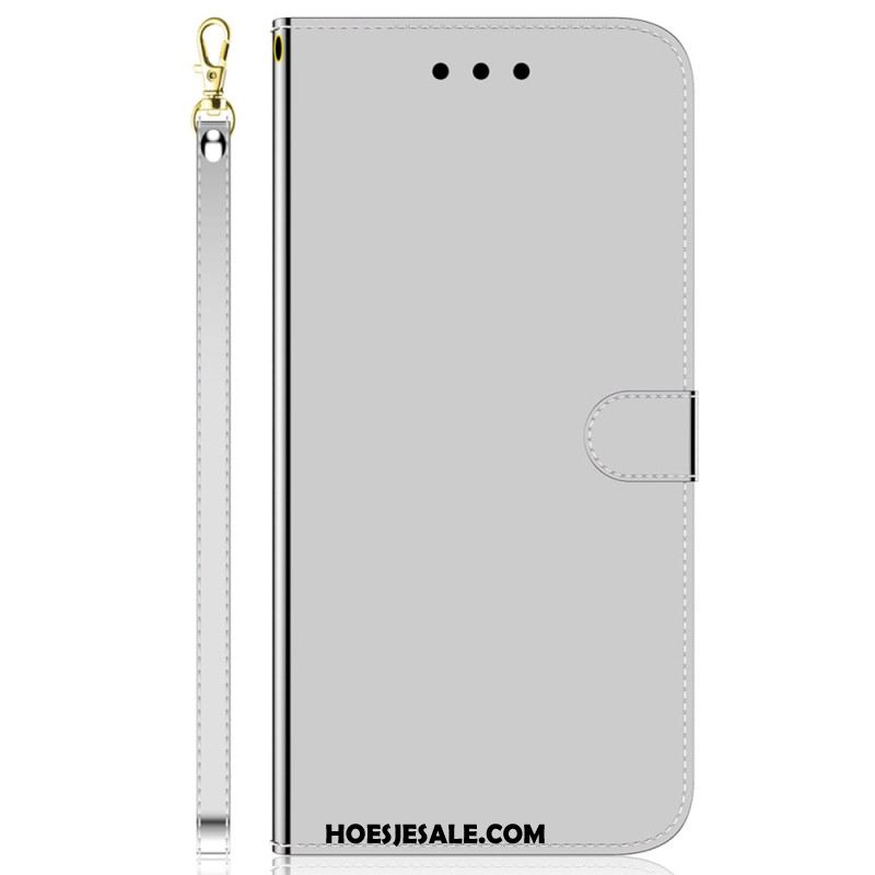 Bescherming Hoesje Samsung Galaxy A55 5g Spiegeleffect En Riem