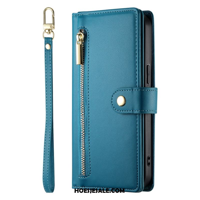 Bescherming Hoesje Samsung Galaxy S25 5g Edge Portemonnee Met Bandjes