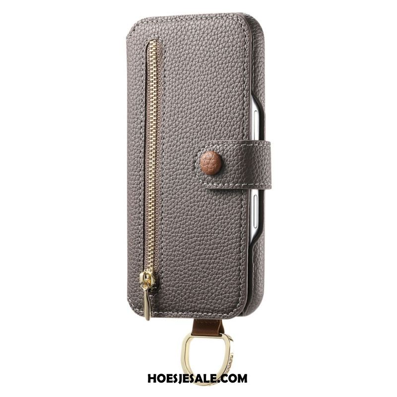 Bescherming Hoesje Samsung Galaxy S25 Plus 5g Portemonnee Met Rits