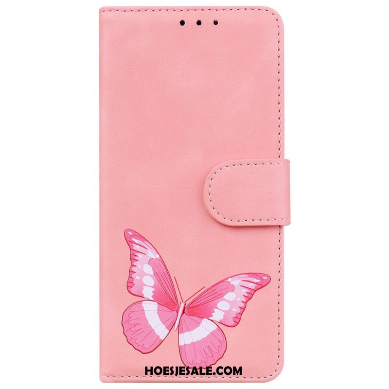 Bescherming Hoesje Xiaomi 14t Pro Vlindersuède-effect