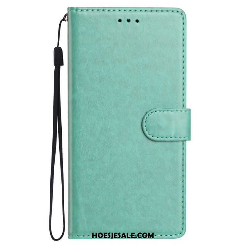 Bescherming Hoesje Xiaomi 15 Effen Kunstleren Bandje