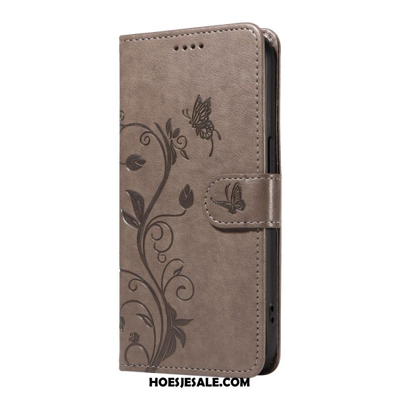 Bescherming Hoesje Xiaomi 15 Pro Bloemen- En Vlinderpatroon