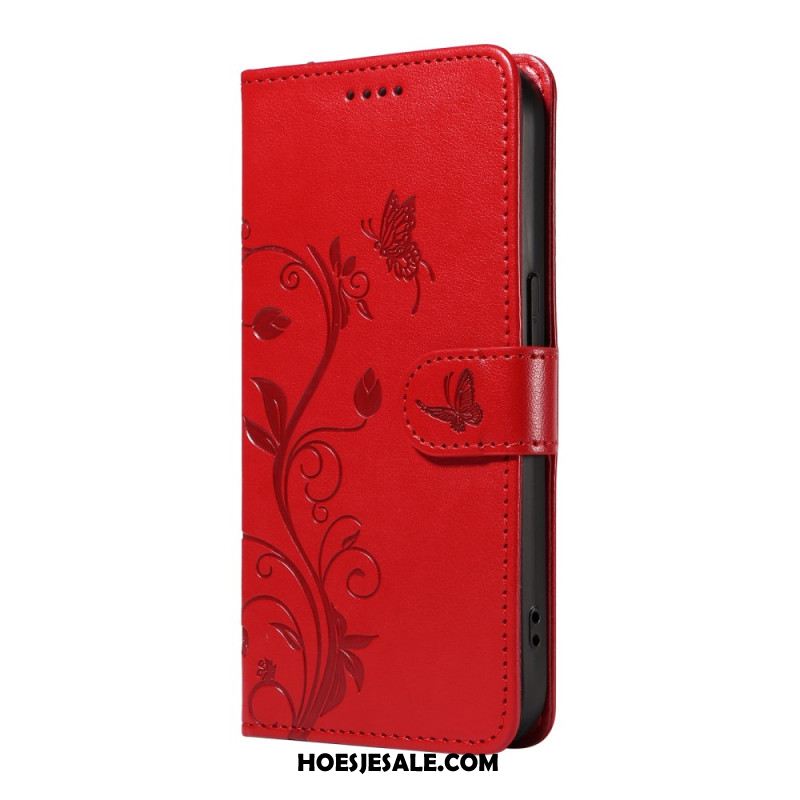 Bescherming Hoesje Xiaomi 15 Pro Bloemen- En Vlinderpatroon