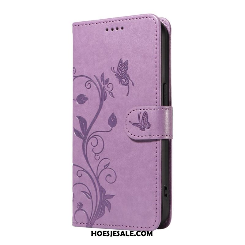 Bescherming Hoesje Xiaomi 15 Pro Bloemen- En Vlinderpatroon