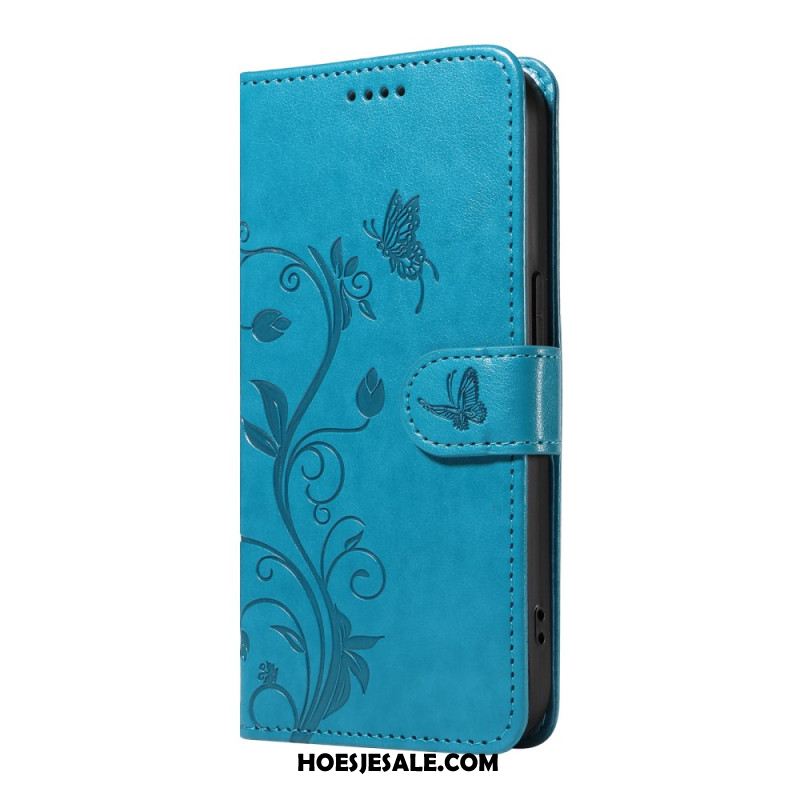 Bescherming Hoesje Xiaomi 15 Pro Bloemen- En Vlinderpatroon