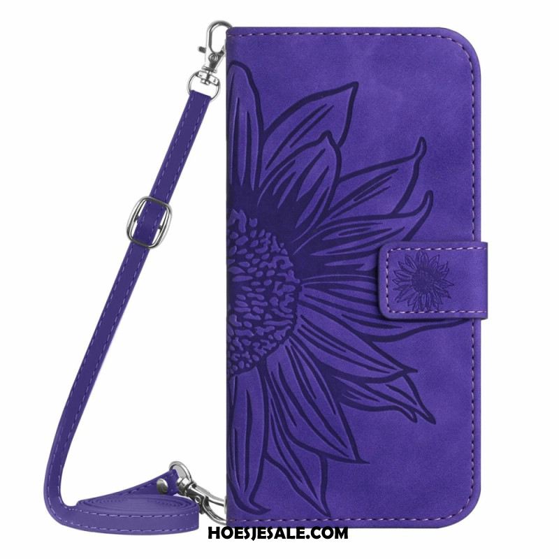 Bescherming Hoesje Xiaomi 15 Ultra Schoudertas Met Zonnebloemprint