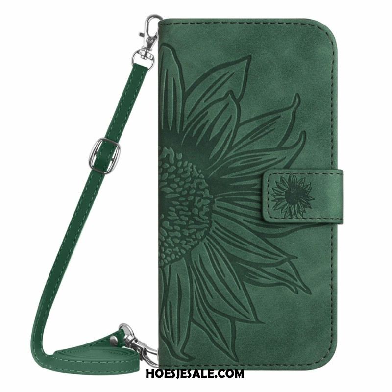 Bescherming Hoesje Xiaomi 15 Ultra Schoudertas Met Zonnebloemprint