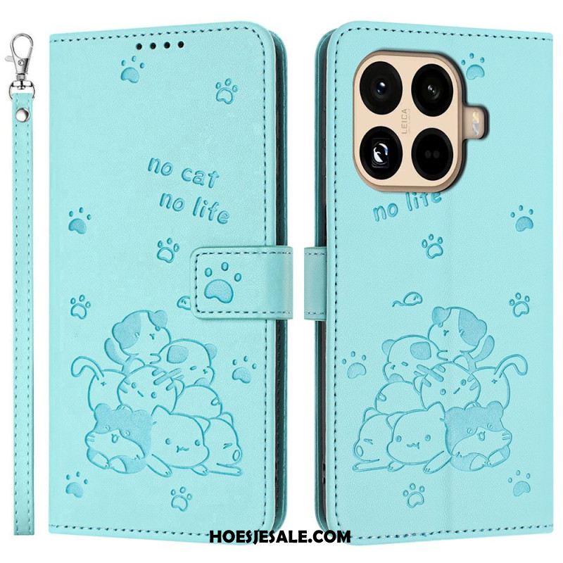 Bescherming Hoesje Xiaomi 15t Pro Stapel Katten Met Bandje