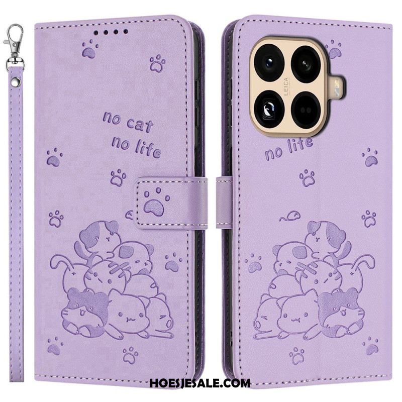 Bescherming Hoesje Xiaomi 15t Pro Stapel Katten Met Bandje