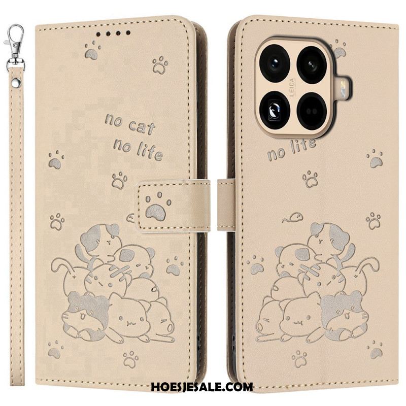 Bescherming Hoesje Xiaomi 15t Pro Stapel Katten Met Bandje