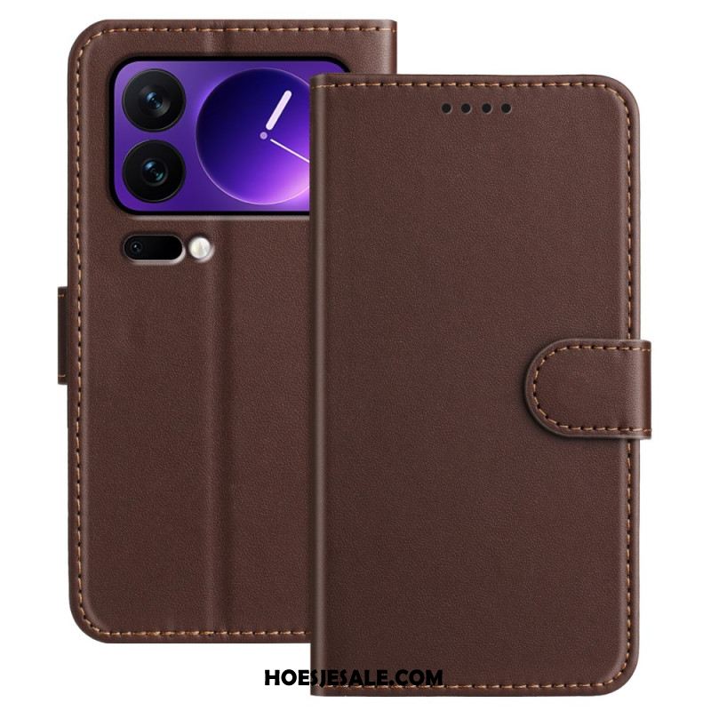 Bescherming Hoesje Xiaomi 17 Pro Effen Leerlook