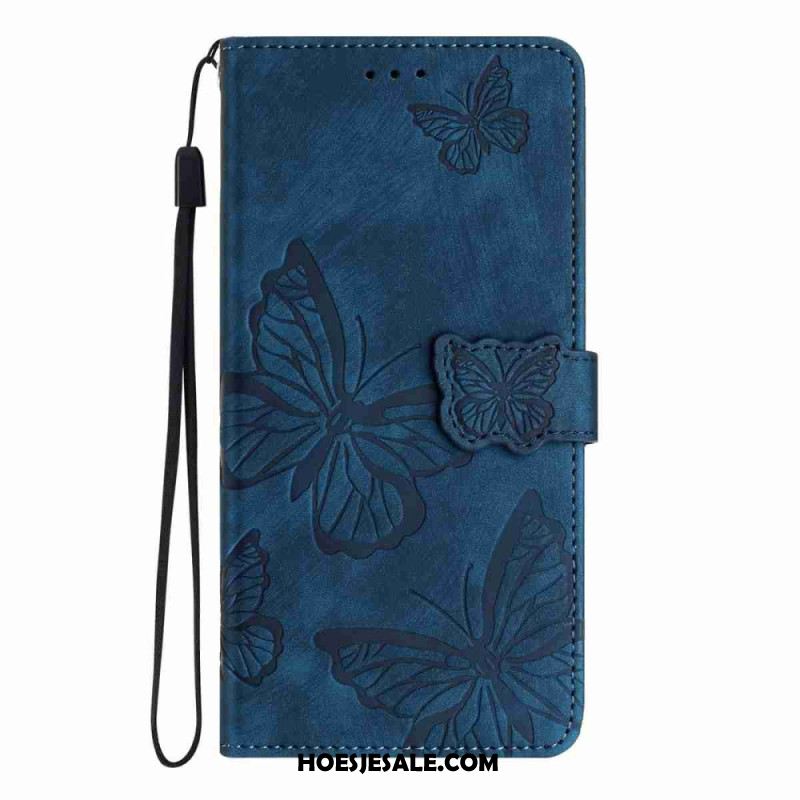 Bescherming Hoesje Xiaomi 17 Pro Suède-effect Vlinderontwerp