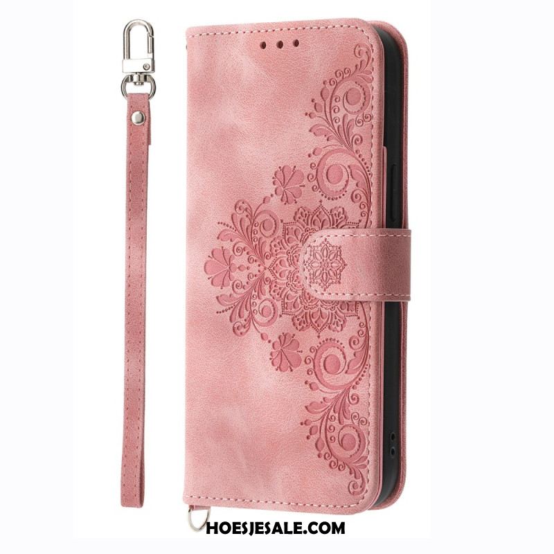 Bescherming Hoesje Xiaomi Redmi Note 14 4g Bloemenpatroon En Bandjes