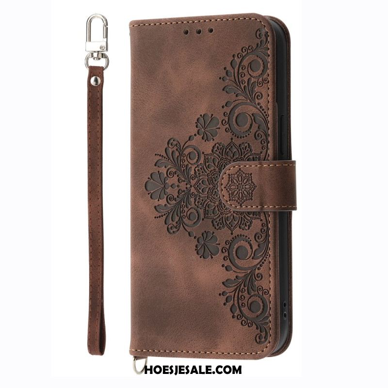 Bescherming Hoesje Xiaomi Redmi Note 14 4g Bloemenpatroon En Bandjes