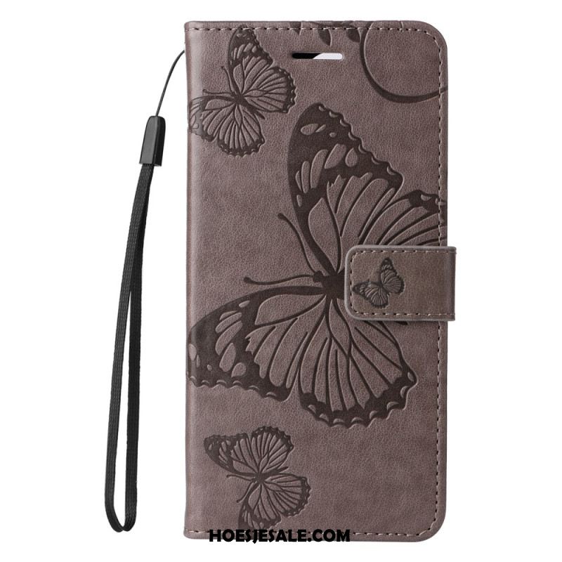 Bescherming Hoesje Xiaomi Redmi Note 14 5g Reuzenvlinders Met Bandje