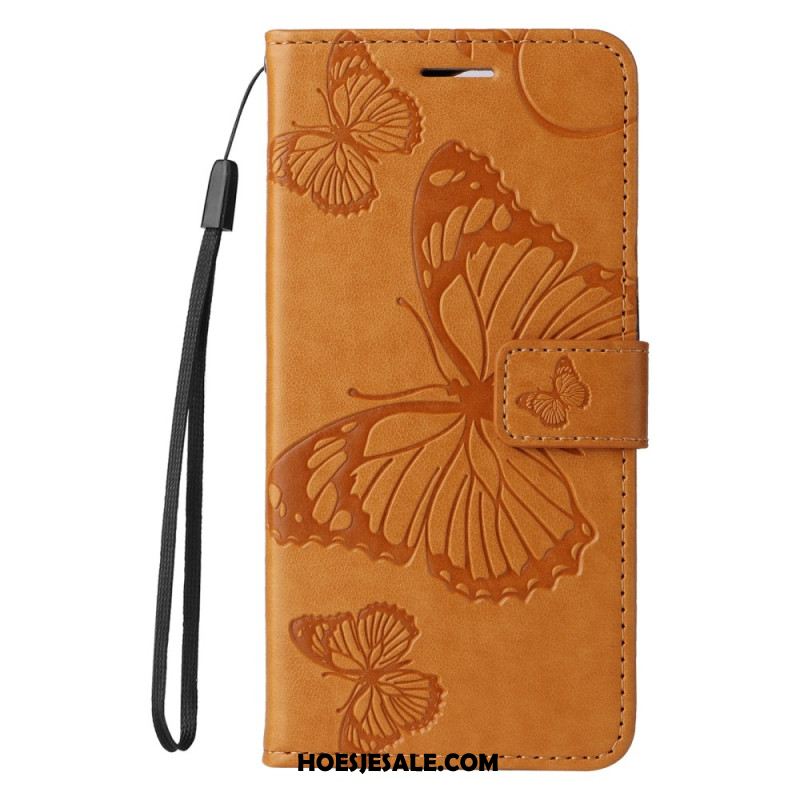 Bescherming Hoesje Xiaomi Redmi Note 14 5g Reuzenvlinders Met Bandje