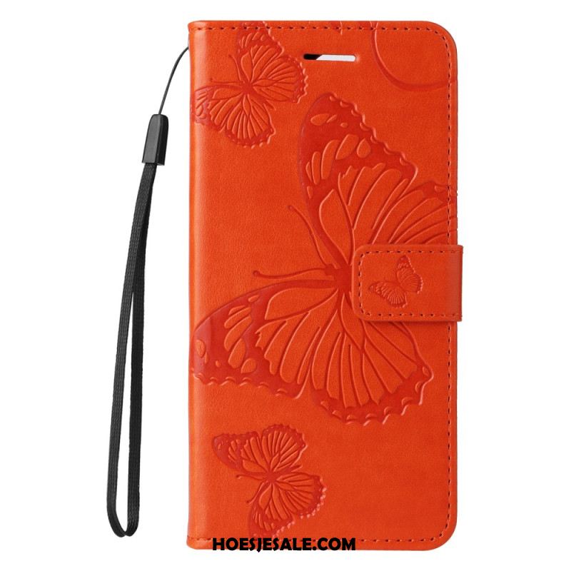 Bescherming Hoesje Xiaomi Redmi Note 14 5g Reuzenvlinders Met Bandje