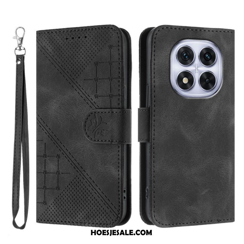 Bescherming Hoesje Xiaomi Redmi Note 14 Pro 4g Geometrisch Patroon Met Bandje