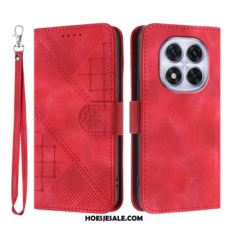 Bescherming Hoesje Xiaomi Redmi Note 14 Pro 4g Geometrisch Patroon Met Bandje