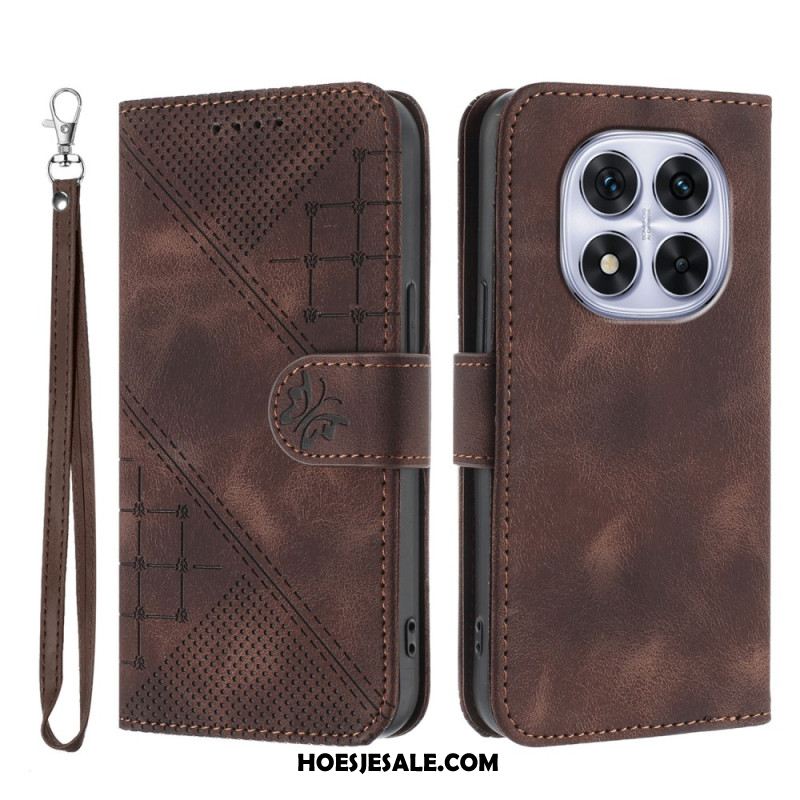 Bescherming Hoesje Xiaomi Redmi Note 14 Pro 4g Geometrisch Patroon Met Bandje