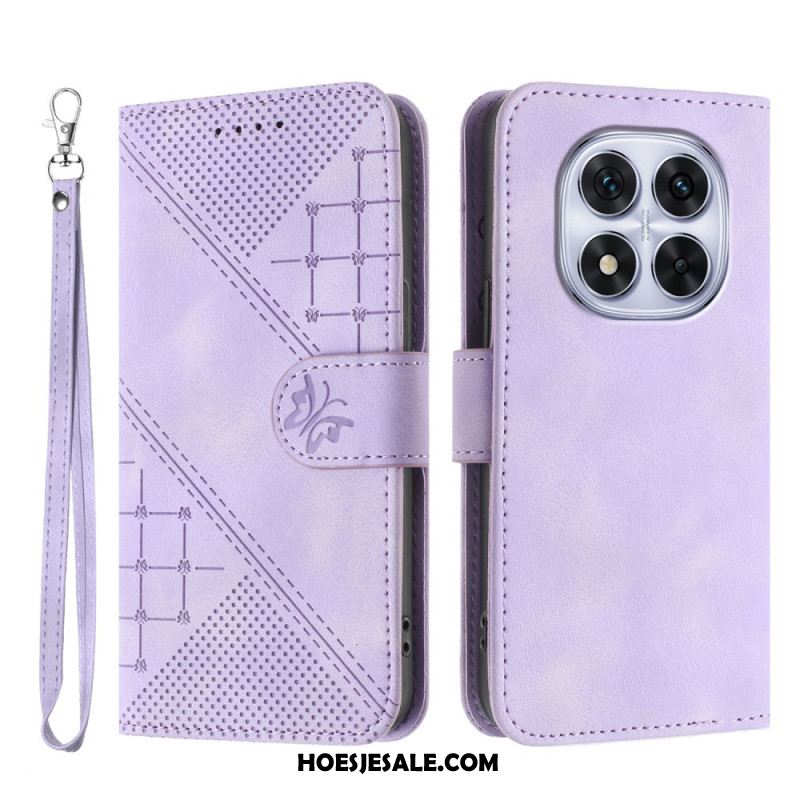 Bescherming Hoesje Xiaomi Redmi Note 14 Pro 4g Geometrisch Patroon Met Bandje