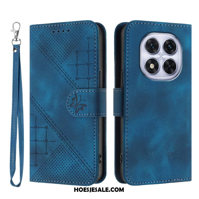 Bescherming Hoesje Xiaomi Redmi Note 14 Pro 4g Geometrisch Patroon Met Bandje