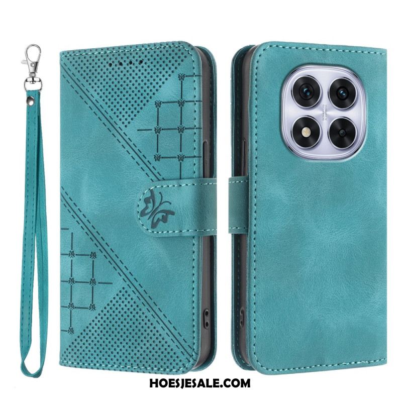 Bescherming Hoesje Xiaomi Redmi Note 14 Pro 4g Geometrisch Patroon Met Bandje