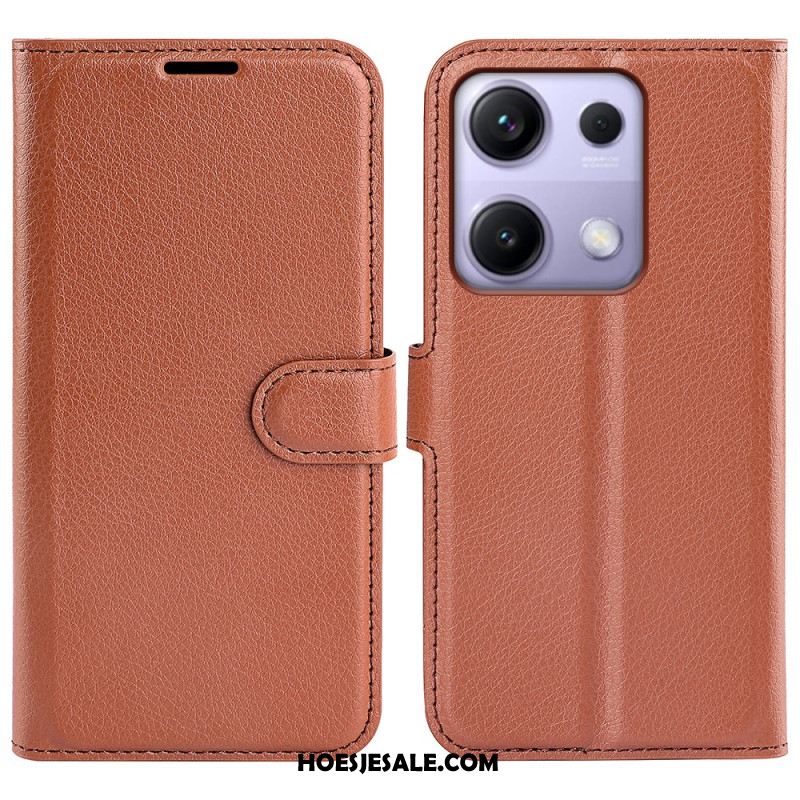 Bescherming Hoesje Xiaomi Redmi Note 14s Klassiek Lychee Kunstleer