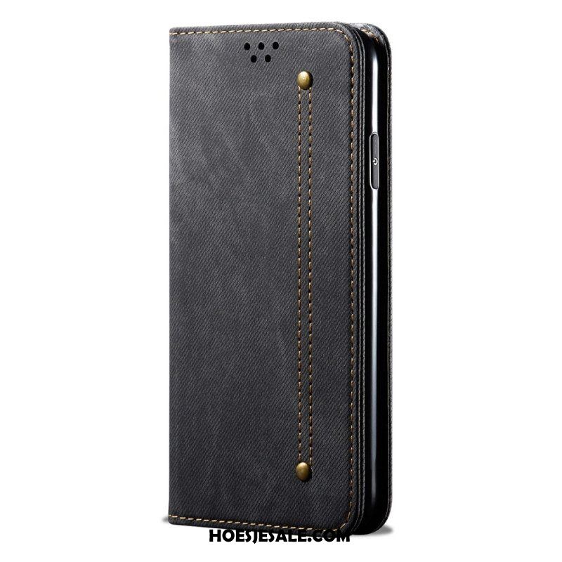 Bescherming Hoesje voor Huawei P60 Pro Folio-hoesje Jeansstof