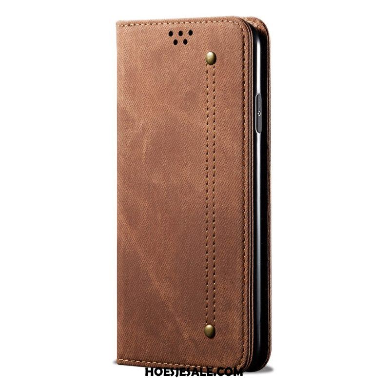 Bescherming Hoesje voor Huawei P60 Pro Folio-hoesje Jeansstof