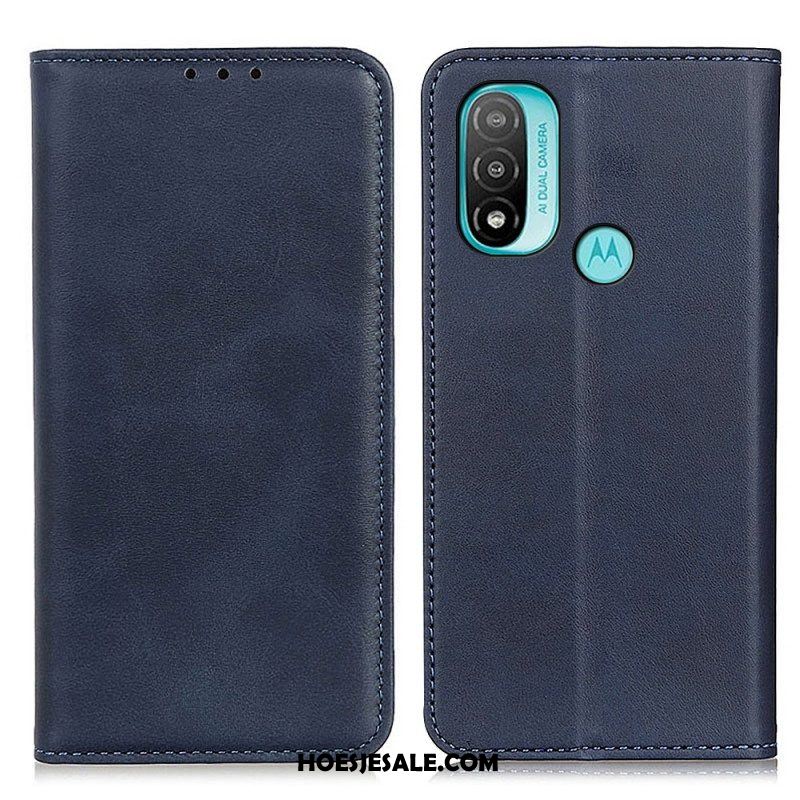 Bescherming Hoesje voor Moto E40 / E30 / E20 Folio-hoesje Elegantie Splitleer