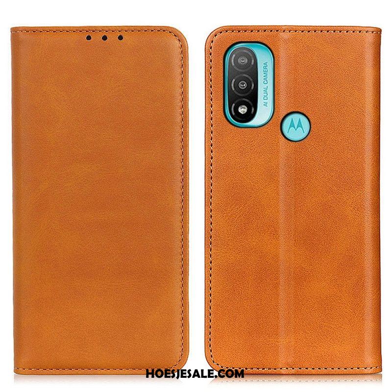 Bescherming Hoesje voor Moto E40 / E30 / E20 Folio-hoesje Elegantie Splitleer