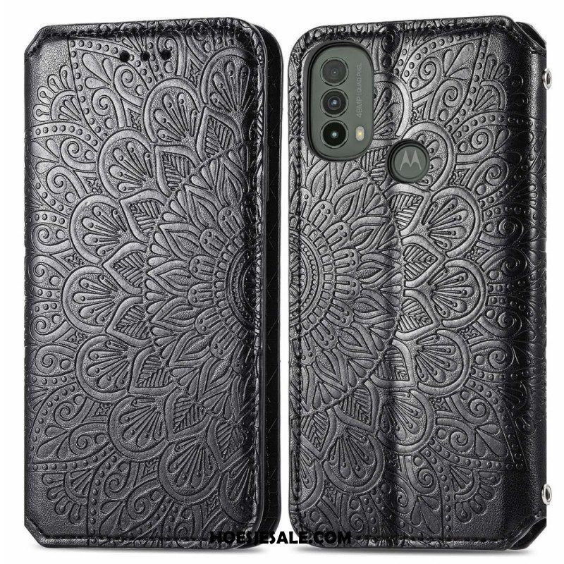 Bescherming Hoesje voor Moto E40 / E30 / E20 Folio-hoesje Mandala