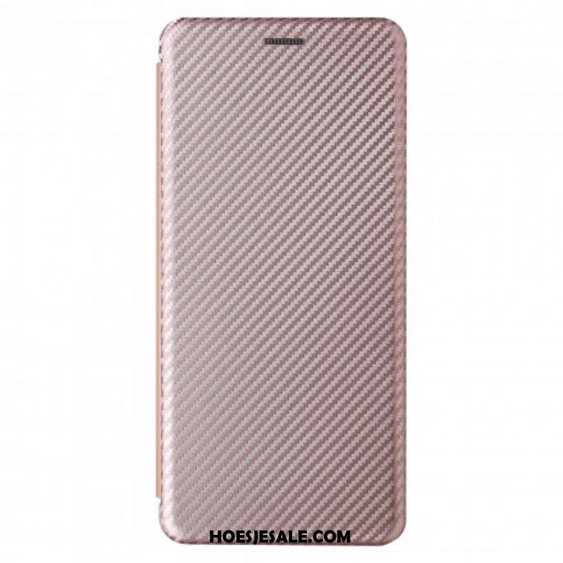 Bescherming Hoesje voor Moto G100 Folio-hoesje Siliconen Koolstof